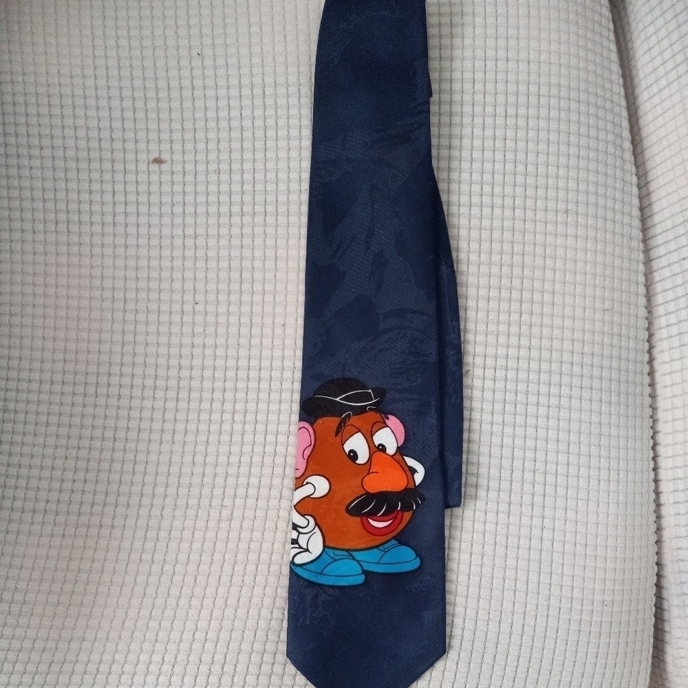 Disney Pixar Toy Story Mr Potato Head Blue Classic Men's Neck Tie Vintag…